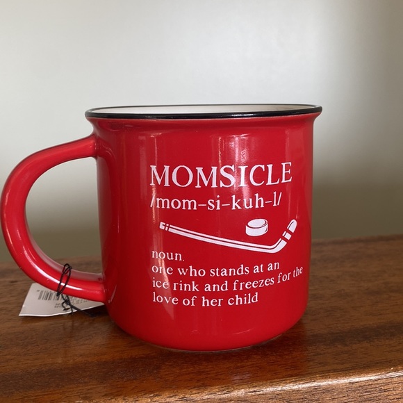 Mug 16 Oz Red Momsicle Hockey Mug NET Exc shape - Picture 3 of 7